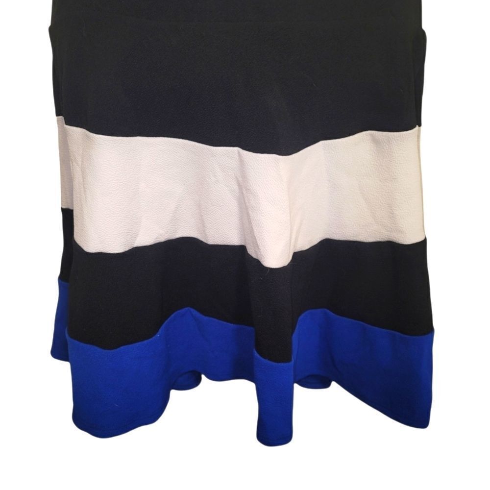 Fig & Blu xl 14 16 black white blue colorblock a line mini skirt ⭐